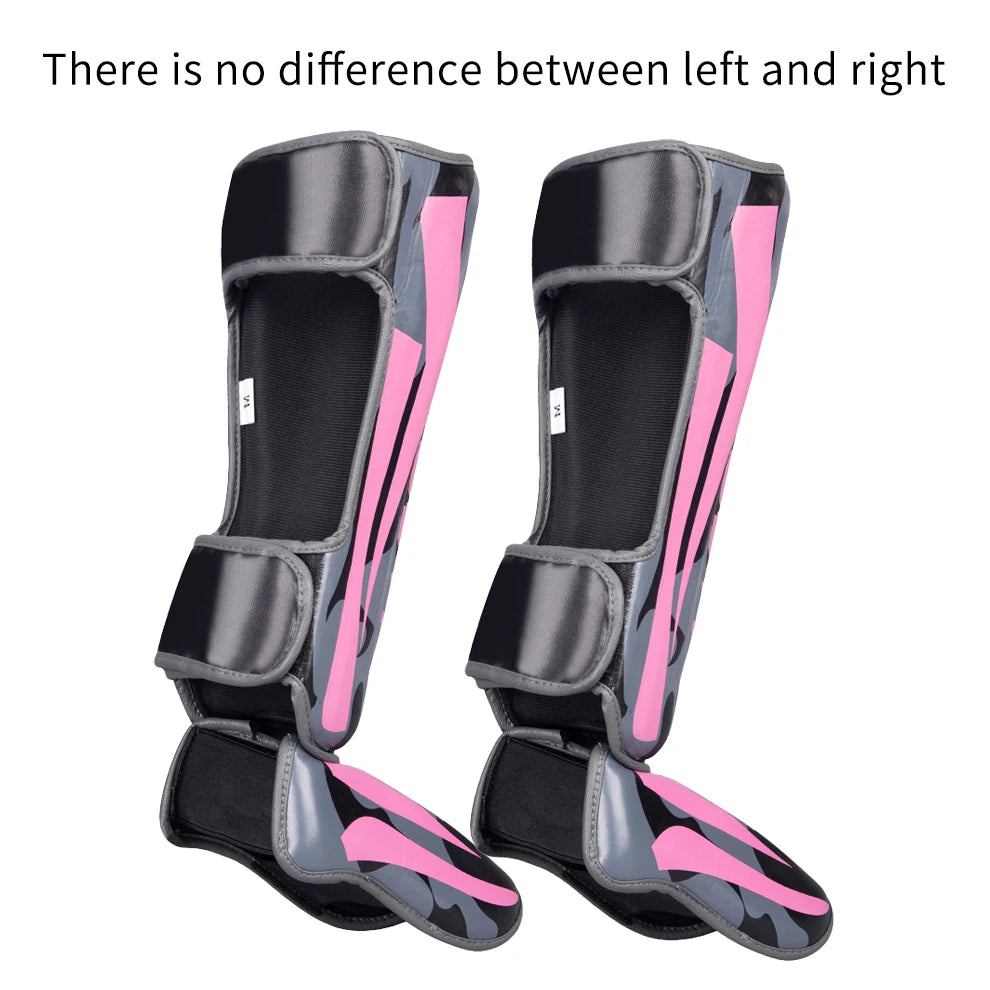 Kickboxing Boxing Shin Guard Pads Muay Thai Martial Arts Sanda Wushu Leg Protector Taekwondo Ankle Guards Muay Thai Leggings