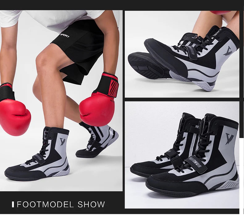 New Pro wrestling and boxing shoes, men's mesh breathable training, flying wrestling boots, lightweight sneakers