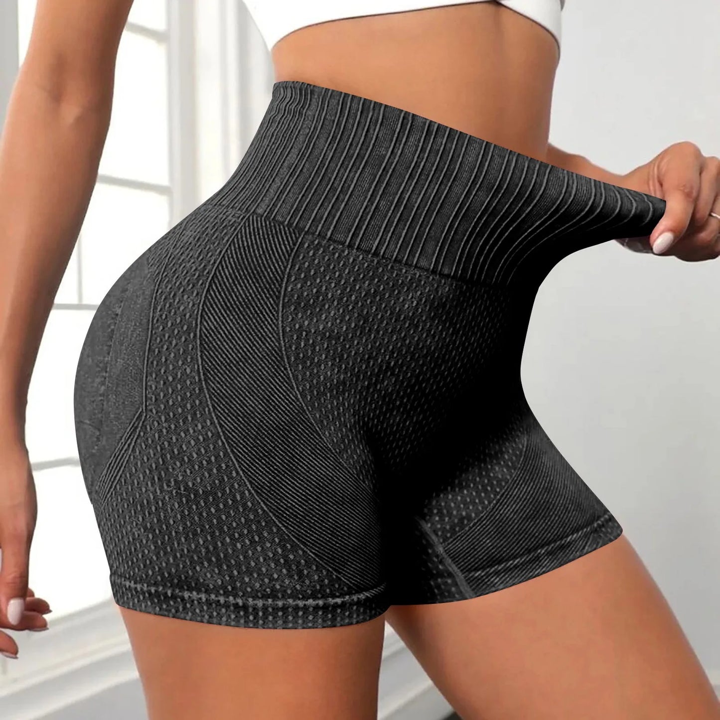 Gym Shorts Woman High Support Fitness Sports Biker Short Workout Scrunch Butt Yoga Seamless Leggings Running Skipping