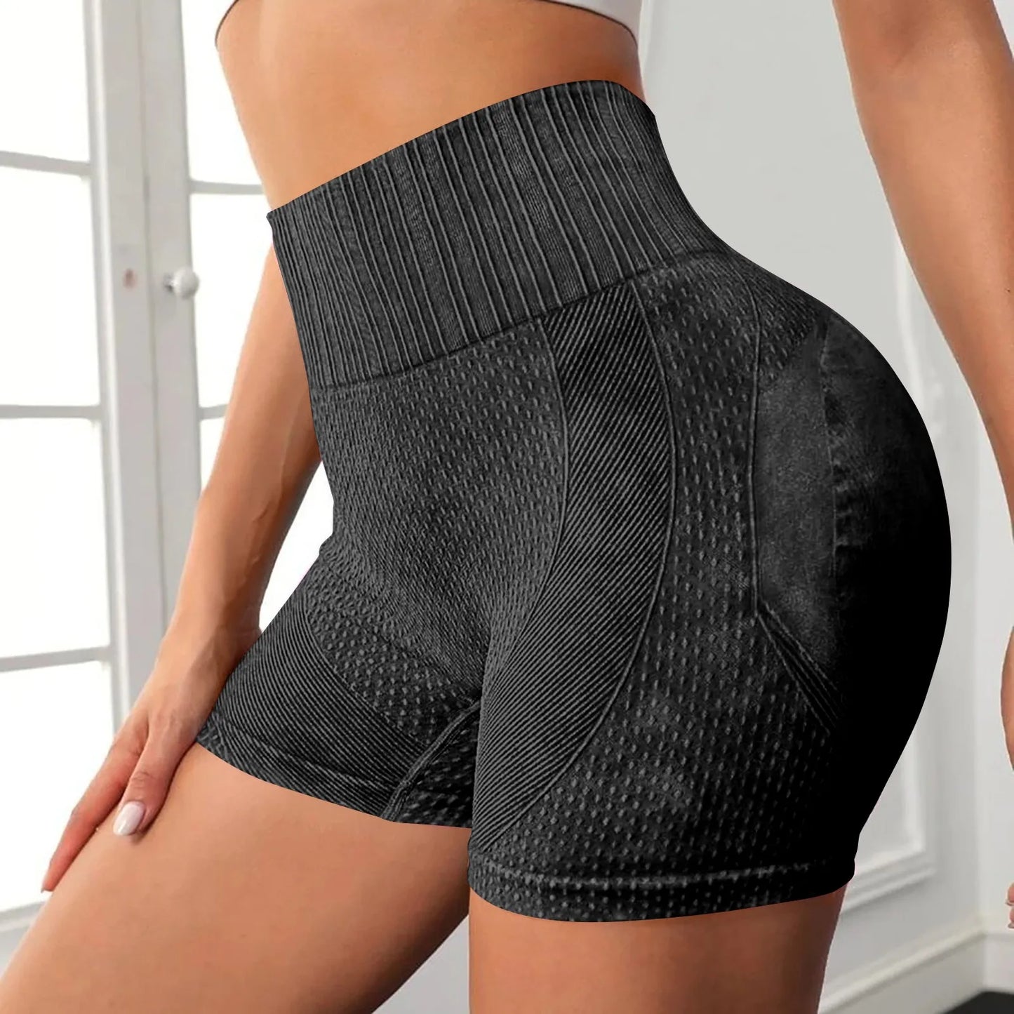 Gym Shorts Woman High Support Fitness Sports Biker Short Workout Scrunch Butt Yoga Seamless Leggings Running Skipping