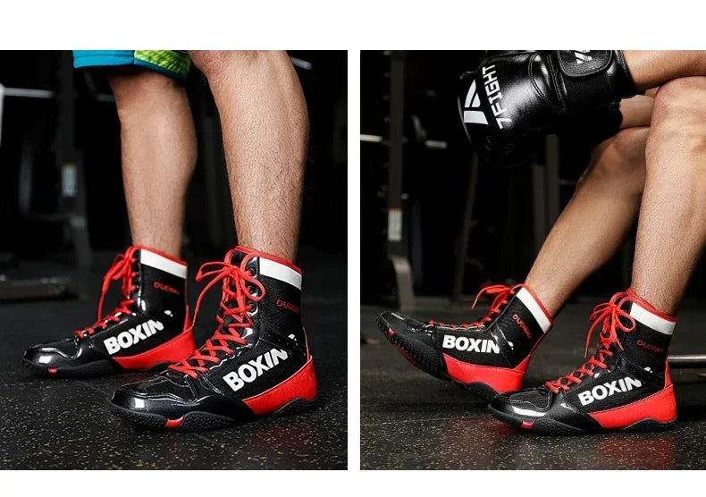 Luxury Brand Boxing Shoes for Couples Non-Slip Gym Shoes Man Lace Up Boy Zapatillas Powerlifting Men Women Wrestling Shoes
