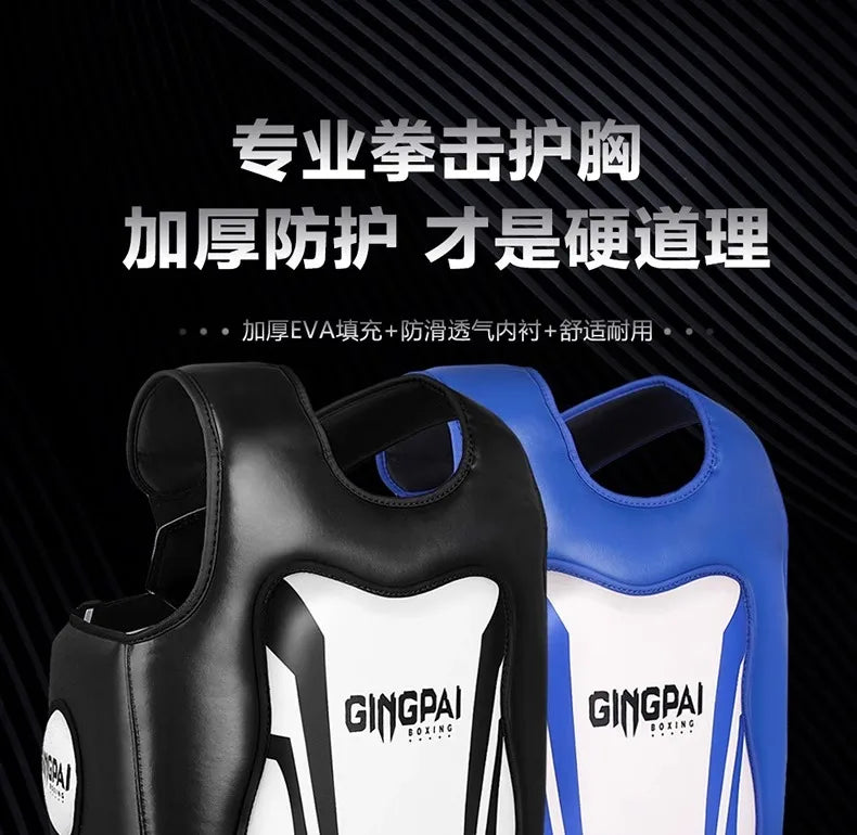 Boxing Chest Guard MMA Kickboxing Body Vest Protector Martial Arts WTF Reversible Rib Shield Taekwondo Target Training Uniform
