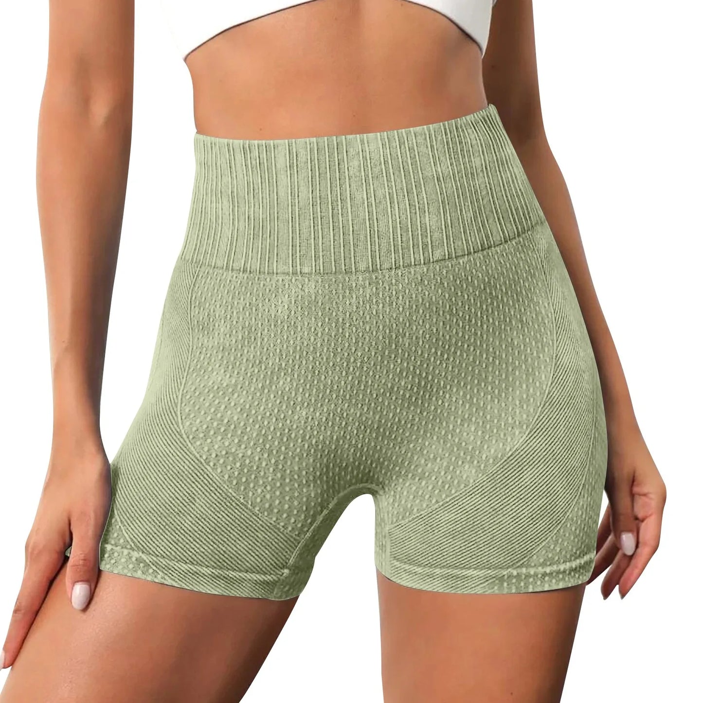 Gym Shorts Woman High Support Fitness Sports Biker Short Workout Scrunch Butt Yoga Seamless Leggings Running Skipping