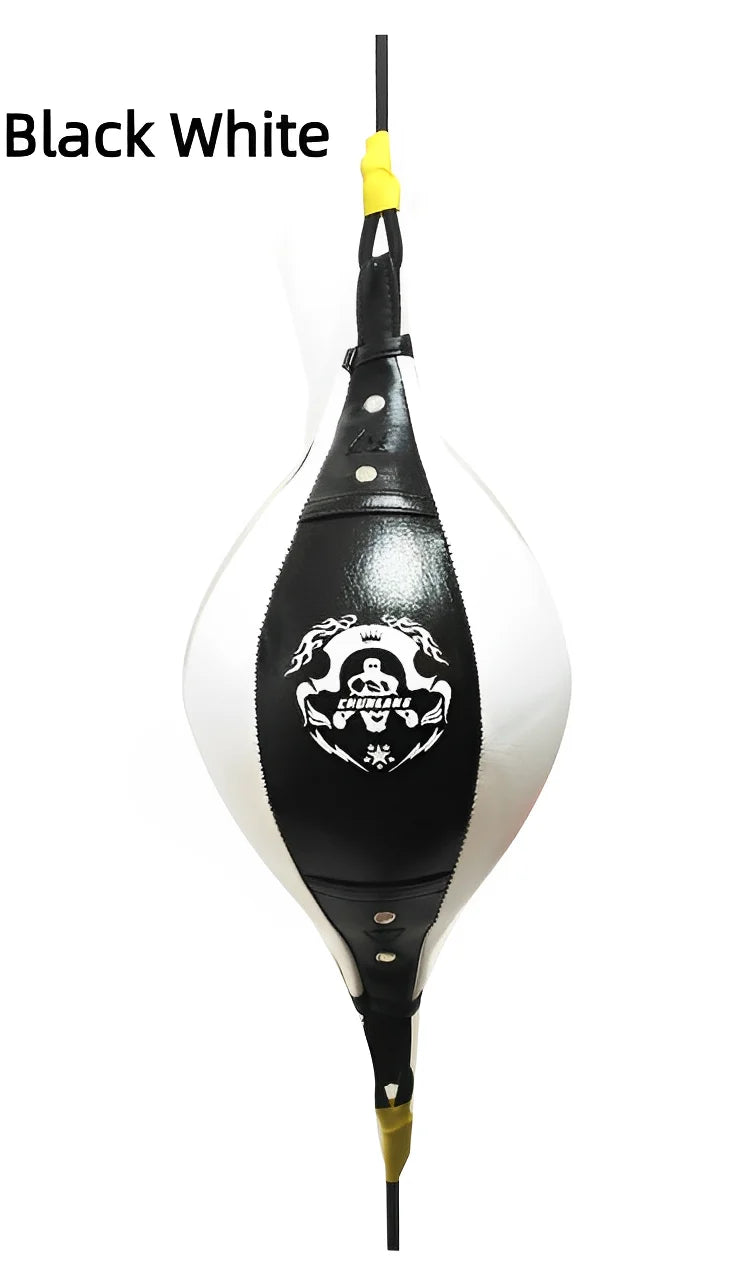 Quality PU Leather Boxing Punching Bag Pear Inflatable Speed Double End Training Reflex Ball Hangings Swivel Exercise Fitness