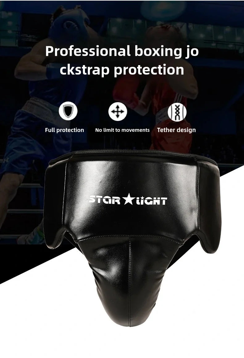 Men's full girdle protection Boxer underwear Men's Taekwondo groin protection boxing karate jockstrap free fight jockstrap