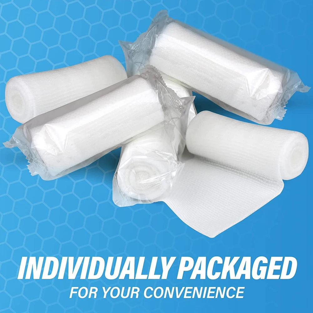 10 Roll Gauze Rolls Tape - Gauze Wrap - First Aid Supplies - Flexible,Breathable Gauze Bandage -Bandage Wrap for Wound Dressing