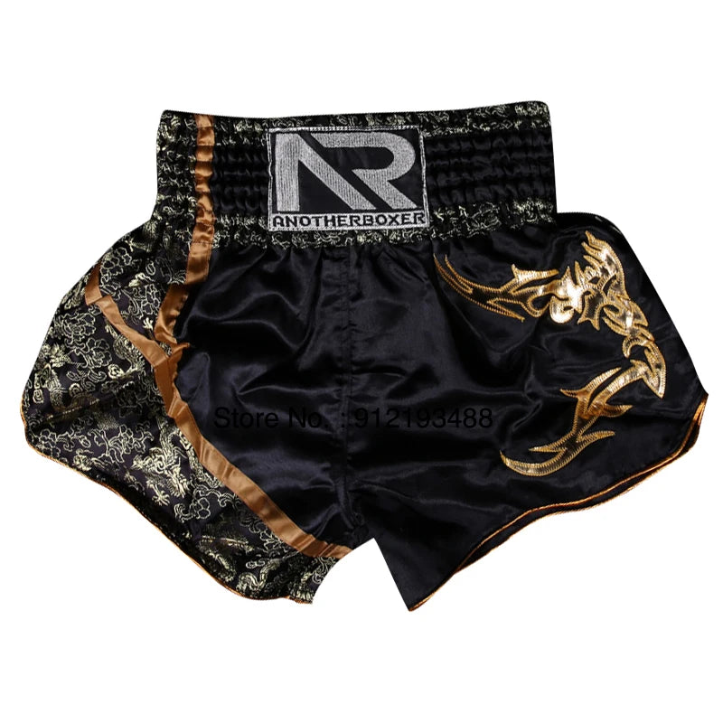 Muay Thai Shorts 2024 New Boxing Shorts Women Men Child Embroidery Kickboxing Training Pants Sanda Martial Arts Fight Equipment