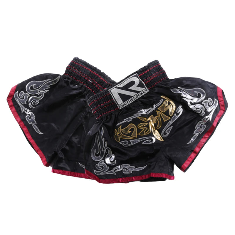 Muay Thai Shorts 2024 New Boxing Shorts Women Men Child Embroidery Kickboxing Training Pants Sanda Martial Arts Fight Equipment