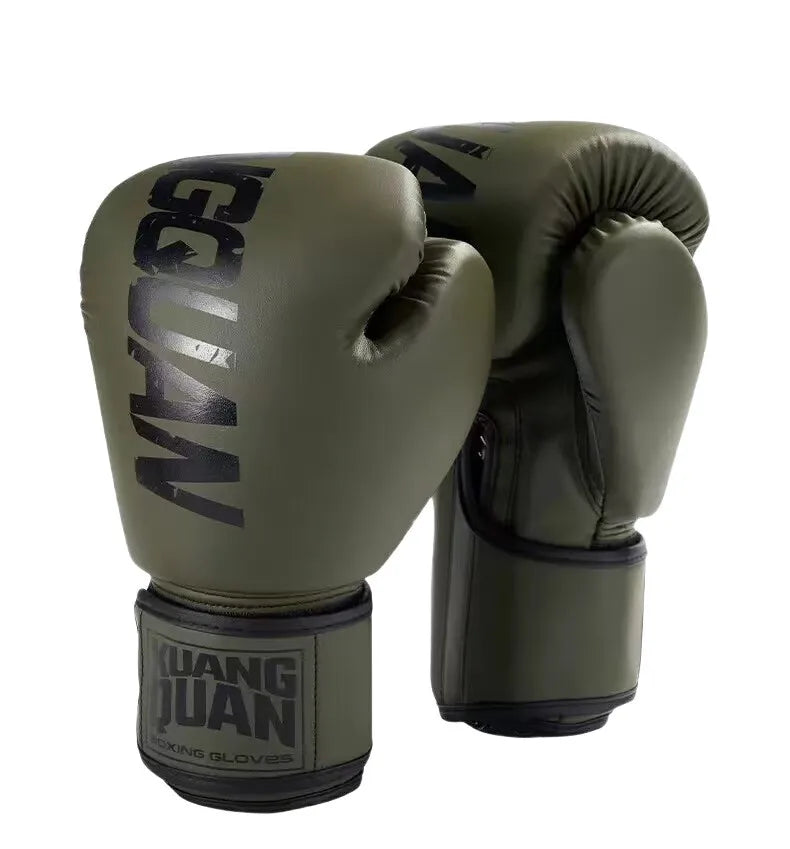 Boxing gloves, professional training sparring, explosion-proof leather, Muay Thai, MMA, Kickboxing, multi-layer sweat absorption