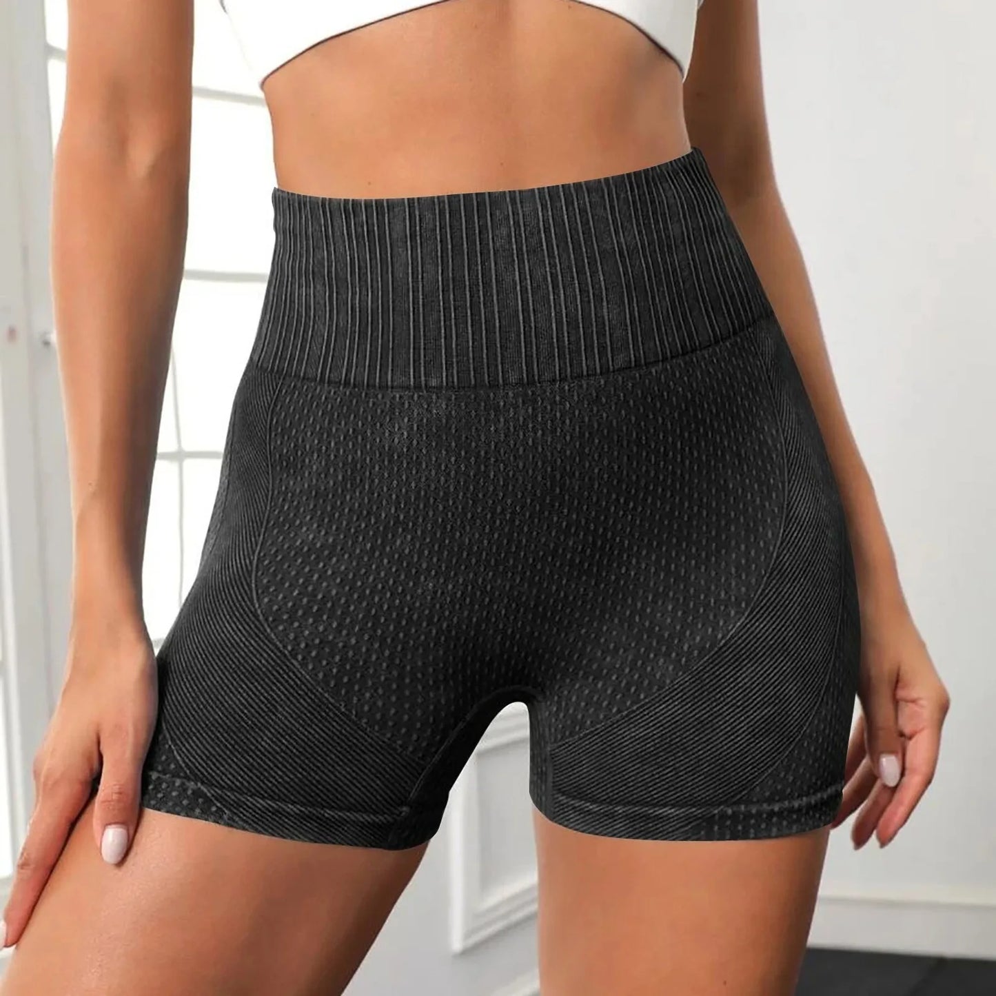 Gym Shorts Woman High Support Fitness Sports Biker Short Workout Scrunch Butt Yoga Seamless Leggings Running Skipping