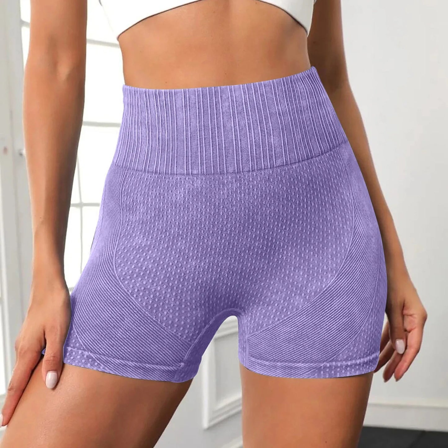 Gym Shorts Woman High Support Fitness Sports Biker Short Workout Scrunch Butt Yoga Seamless Leggings Running Skipping
