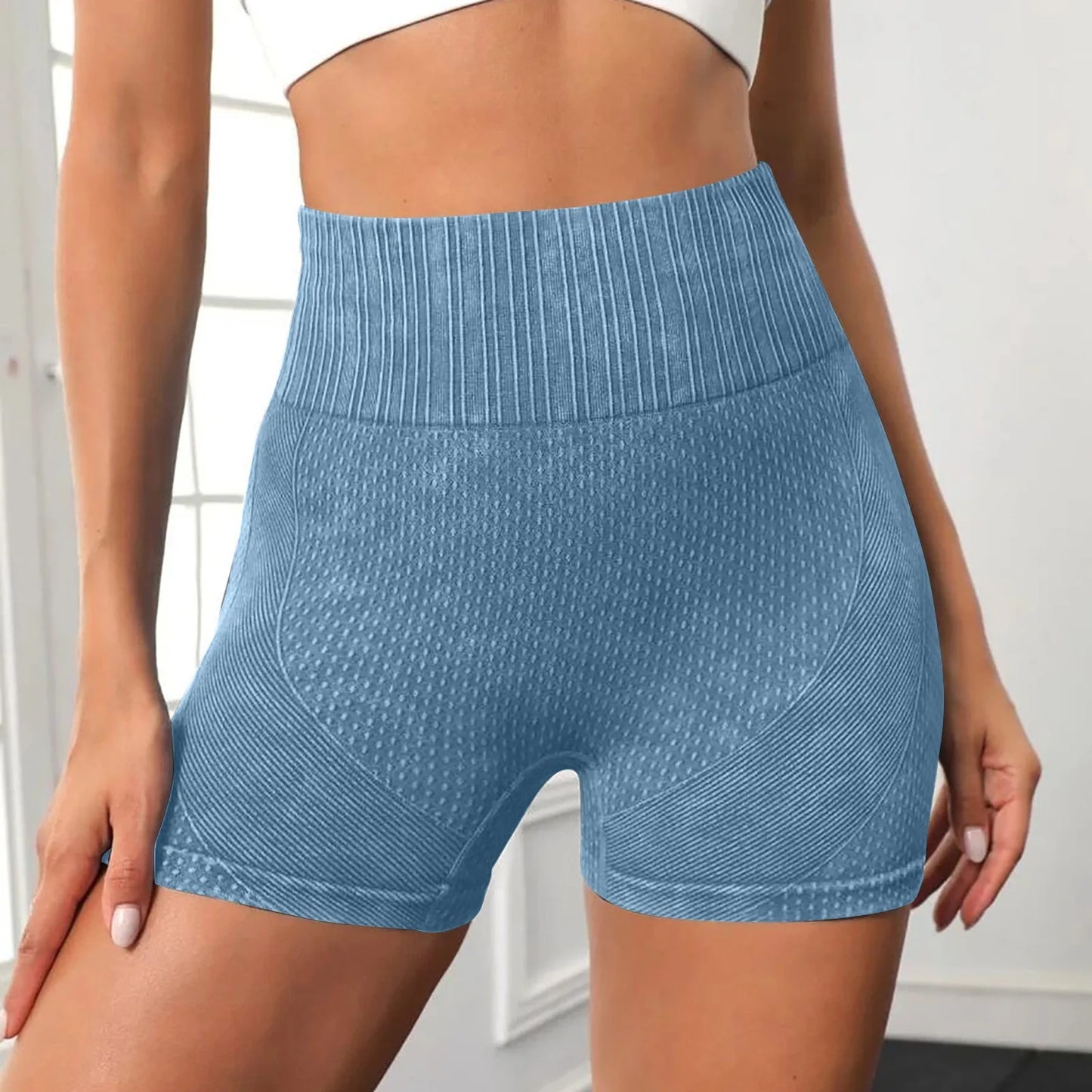 Gym Shorts Woman High Support Fitness Sports Biker Short Workout Scrunch Butt Yoga Seamless Leggings Running Skipping