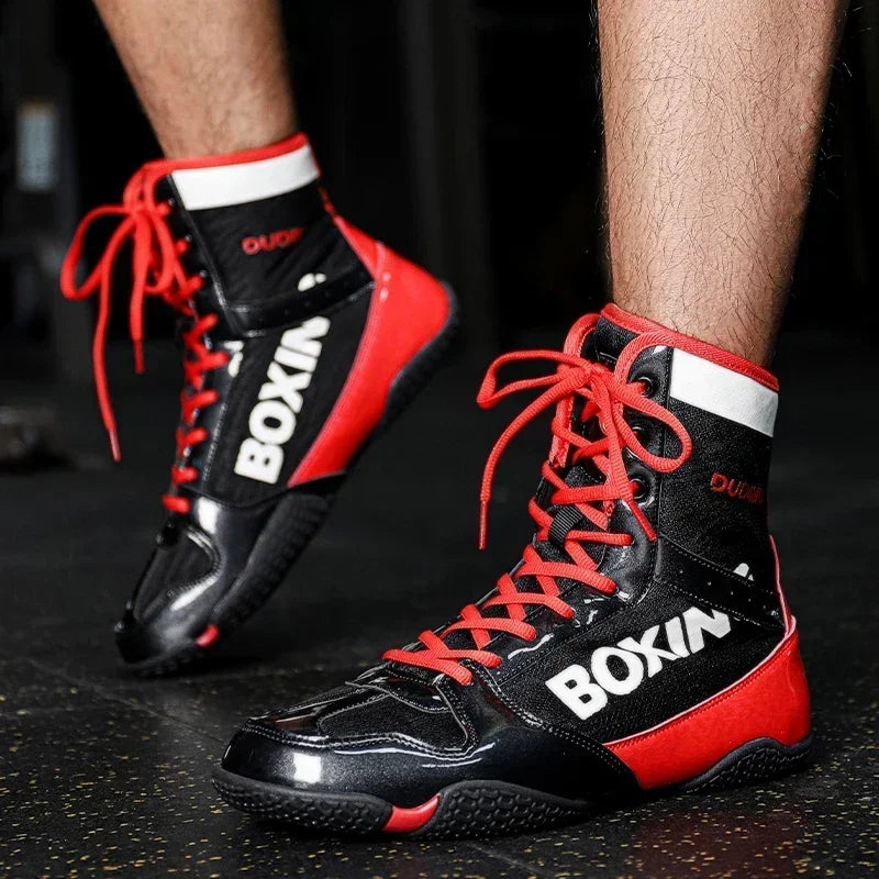 Luxury Brand Boxing Shoes for Couples Non-Slip Gym Shoes Man Lace Up Boy Zapatillas Powerlifting Men Women Wrestling Shoes