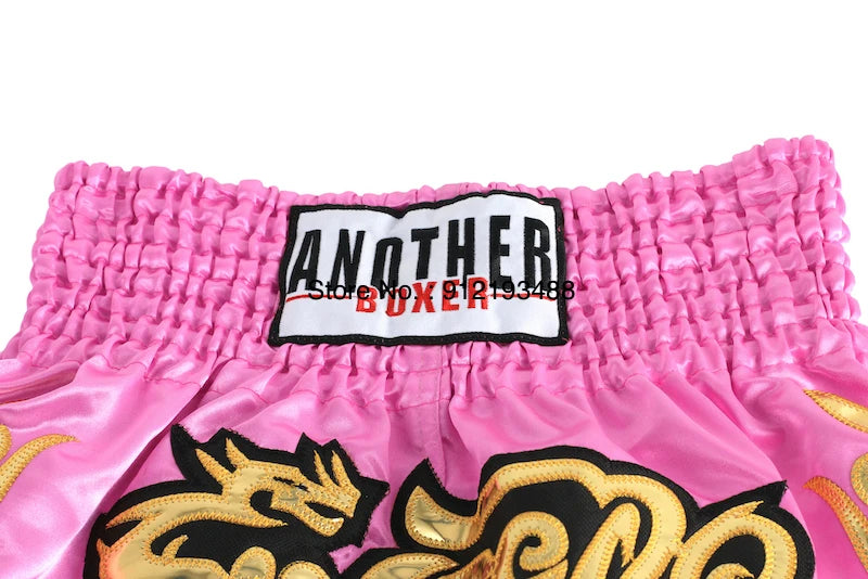 Muay Thai Shorts 2024 New Boxing Shorts Women Men Child Embroidery Kickboxing Training Pants Sanda Martial Arts Fight Equipment