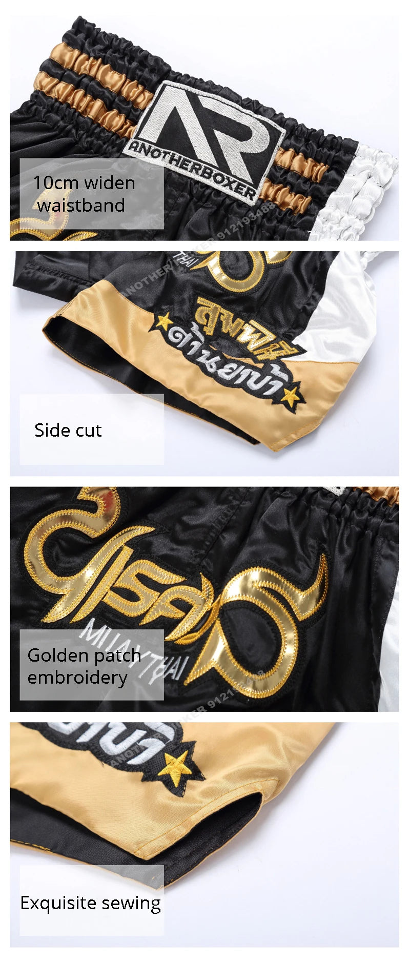 Muay Thai Shorts 2024 New Boxing Shorts Women Men Child Embroidery Kickboxing Training Pants Sanda Martial Arts Fight Equipment