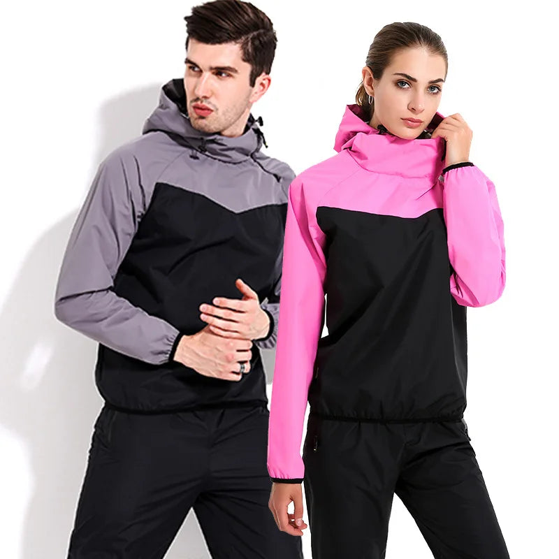 couple sports suit fitness running sweating men and women spring and autumn weight loss training fashion two-piece set