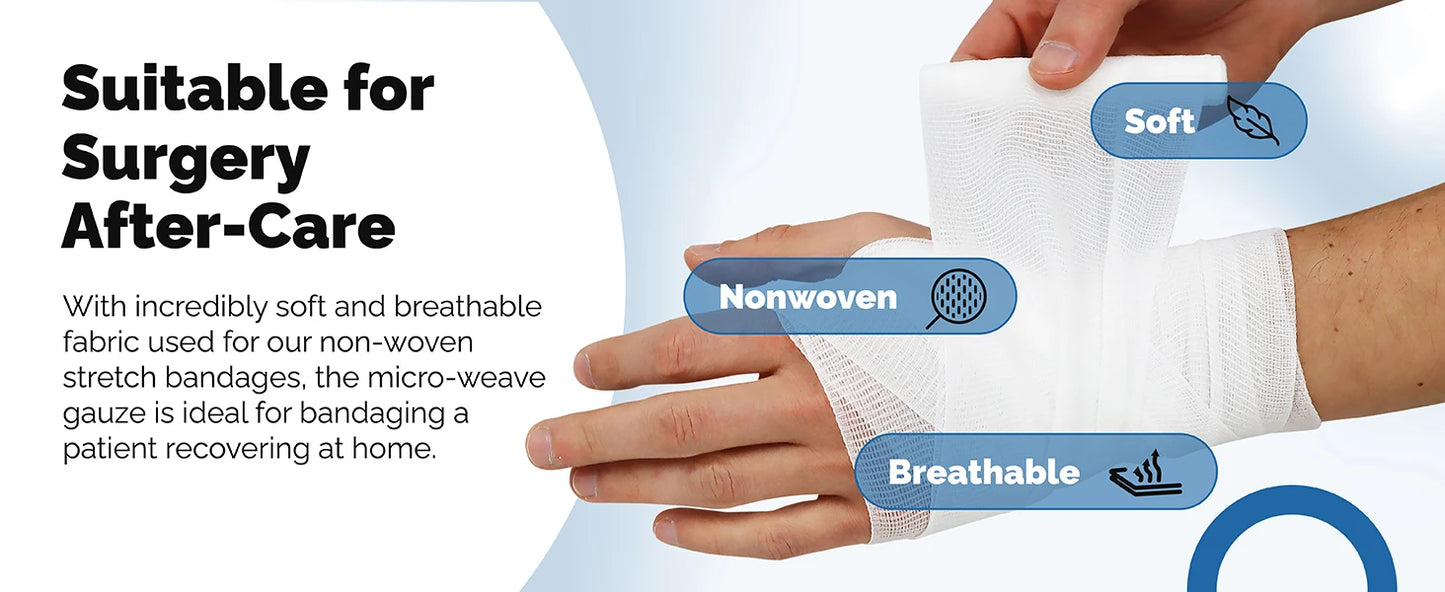 10 Roll Gauze Rolls Tape - Gauze Wrap - First Aid Supplies - Flexible,Breathable Gauze Bandage -Bandage Wrap for Wound Dressing