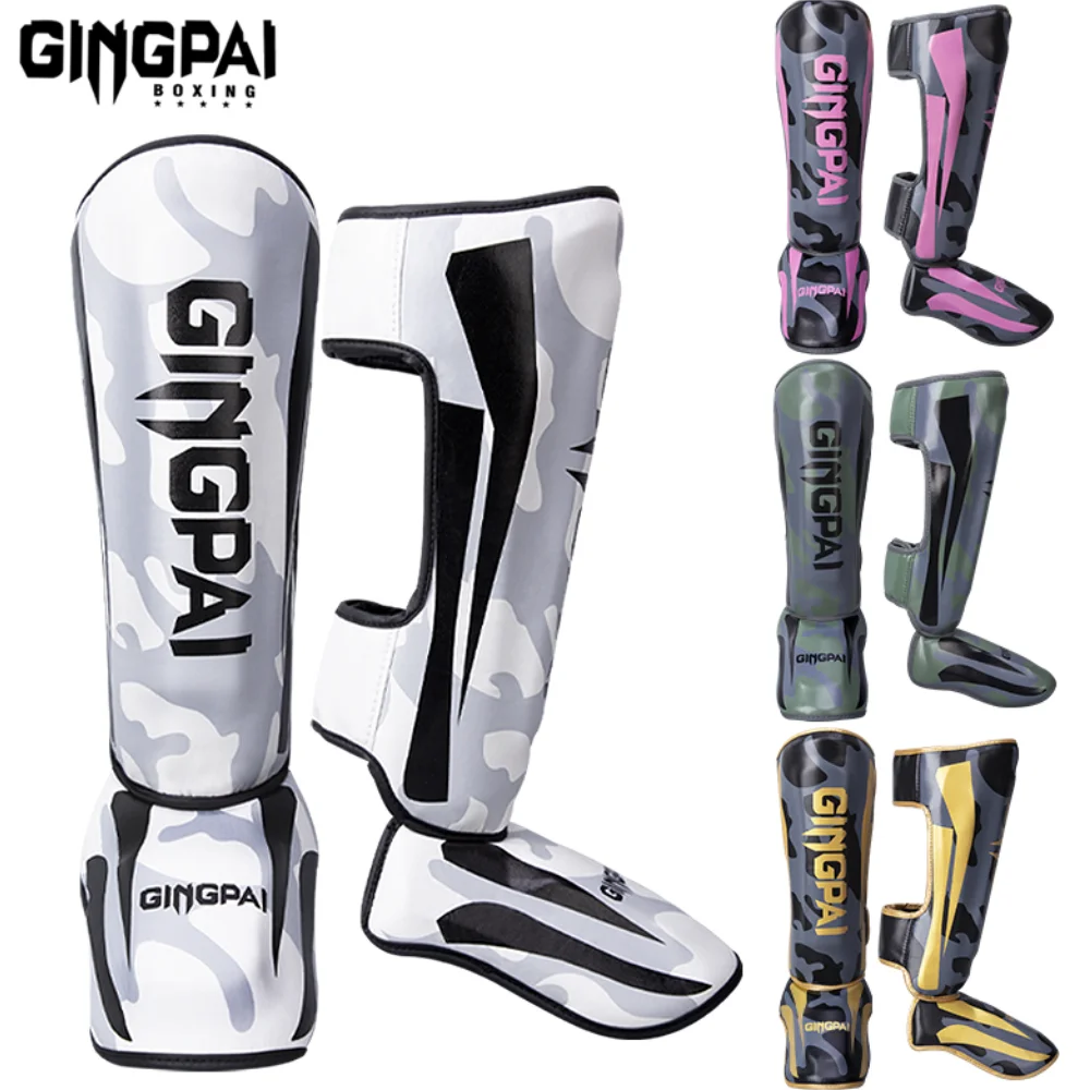 Kickboxing Boxing Shin Guard Pads Muay Thai Martial Arts Sanda Wushu Leg Protector Taekwondo Ankle Guards Muay Thai Leggings