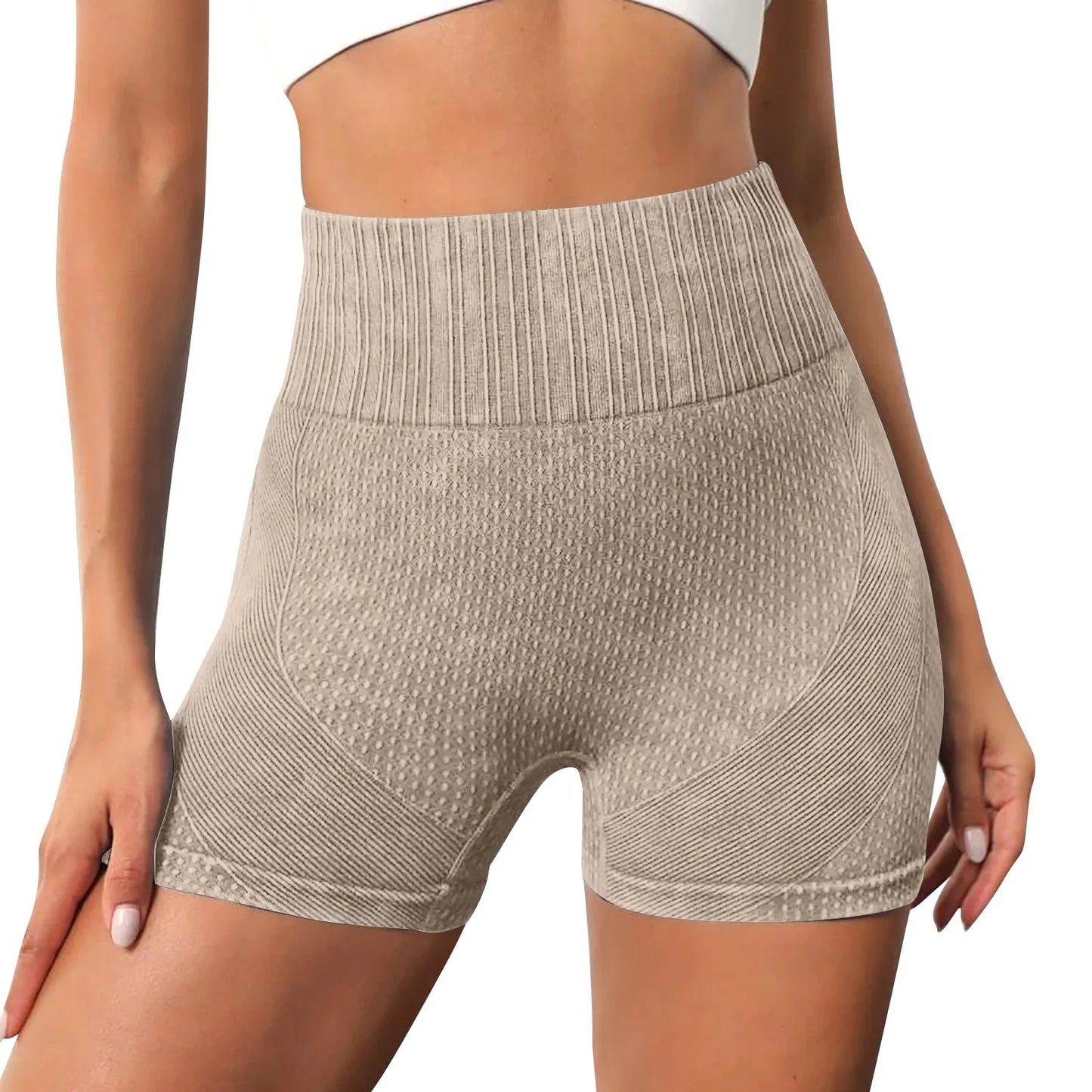 Gym Shorts Woman High Support Fitness Sports Biker Short Workout Scrunch Butt Yoga Seamless Leggings Running Skipping