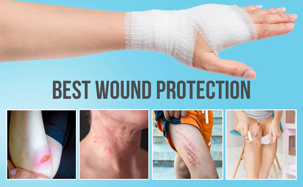 10 Roll Gauze Rolls Tape - Gauze Wrap - First Aid Supplies - Flexible,Breathable Gauze Bandage -Bandage Wrap for Wound Dressing