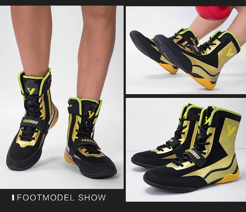 New Pro wrestling and boxing shoes, men's mesh breathable training, flying wrestling boots, lightweight sneakers