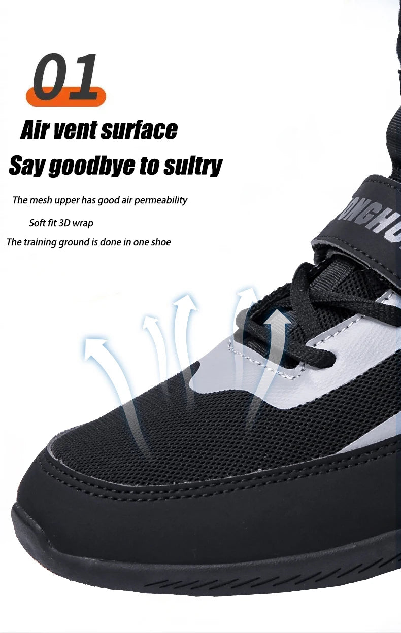 New Pro wrestling and boxing shoes, men's mesh breathable training, flying wrestling boots, lightweight sneakers