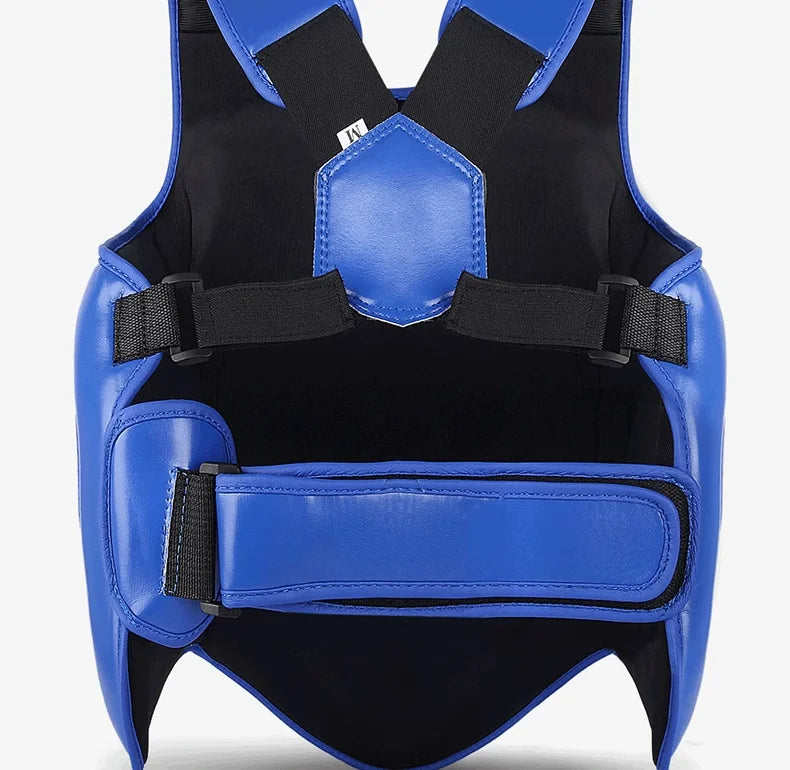 Boxing Chest Guard MMA Kickboxing Body Vest Protector Martial Arts WTF Reversible Rib Shield Taekwondo Target Training Uniform