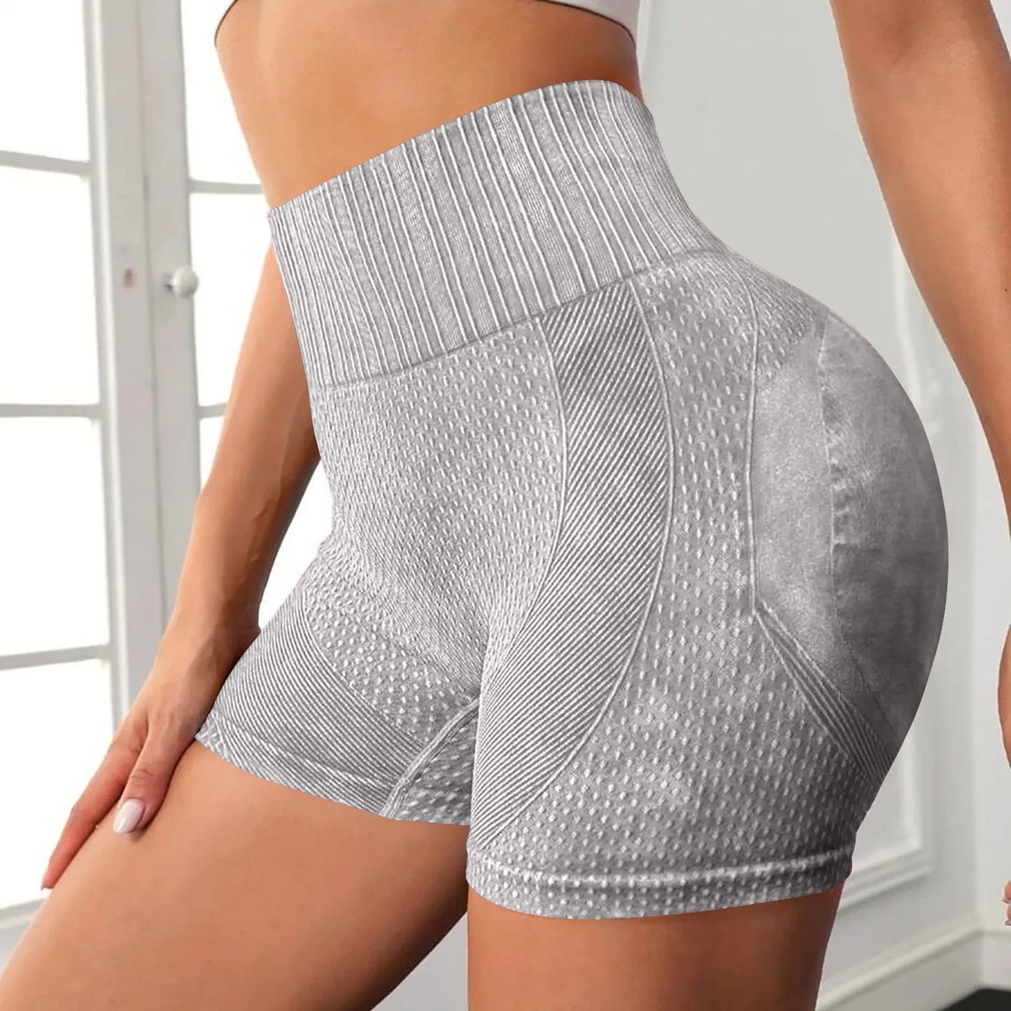 Gym Shorts Woman High Support Fitness Sports Biker Short Workout Scrunch Butt Yoga Seamless Leggings Running Skipping