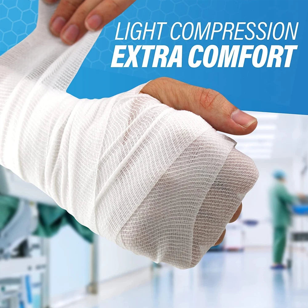 10 Roll Gauze Rolls Tape - Gauze Wrap - First Aid Supplies - Flexible,Breathable Gauze Bandage -Bandage Wrap for Wound Dressing