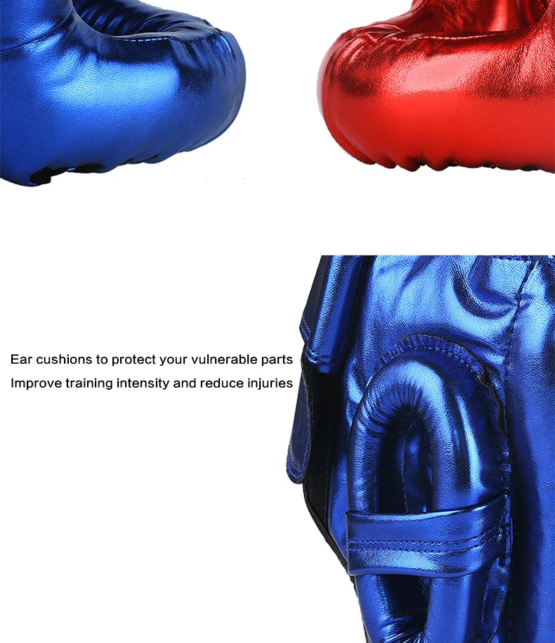 Boxing Helmet Sanda Training Head Protector Guard Boxing Muay Headgear Thai Helmet Kickboxing Head Gear Protective GYM Equipment