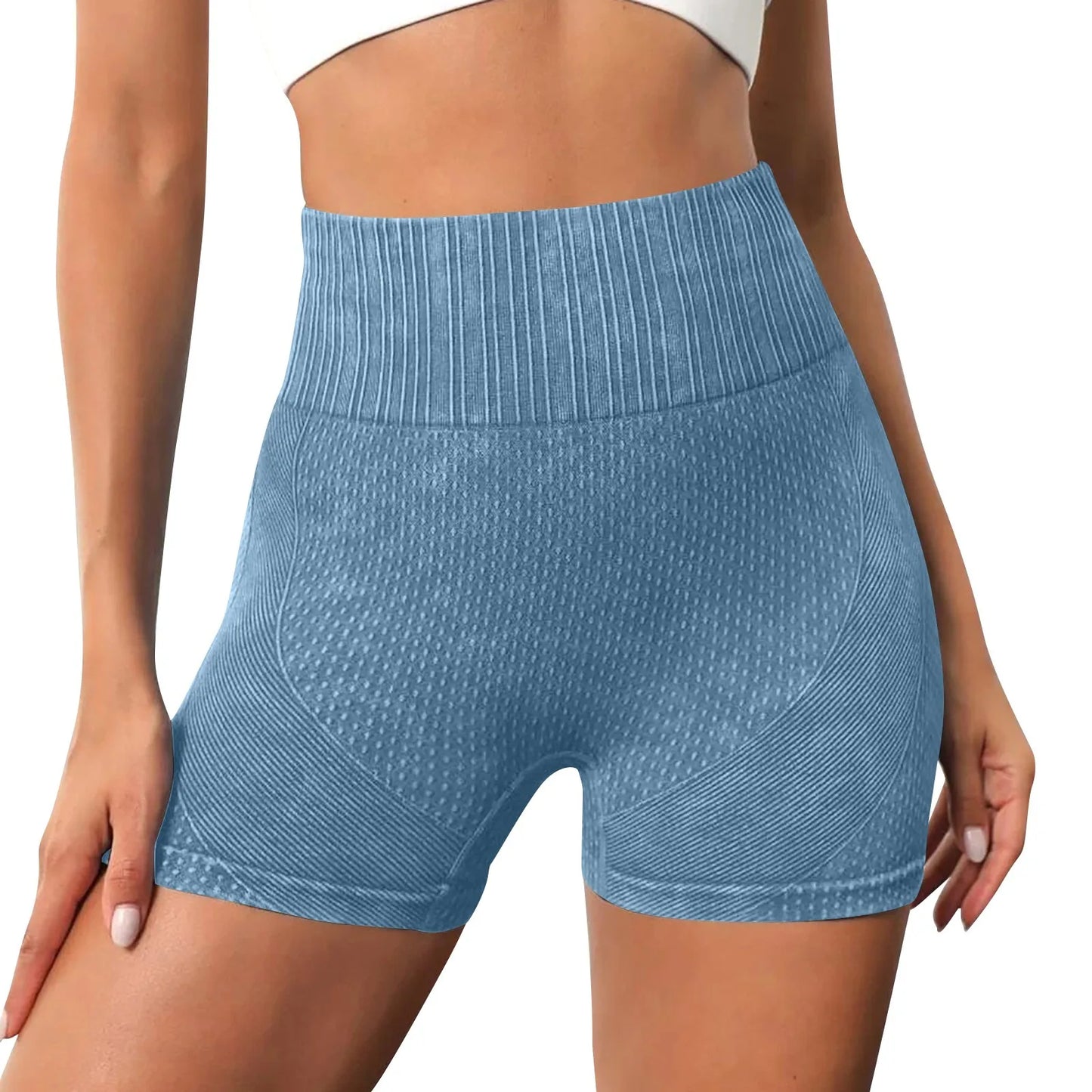 Gym Shorts Woman High Support Fitness Sports Biker Short Workout Scrunch Butt Yoga Seamless Leggings Running Skipping