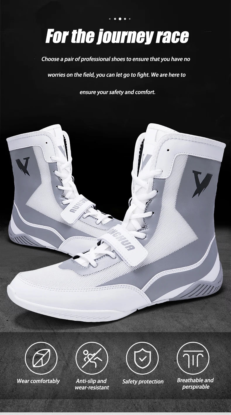 New Pro wrestling and boxing shoes, men's mesh breathable training, flying wrestling boots, lightweight sneakers