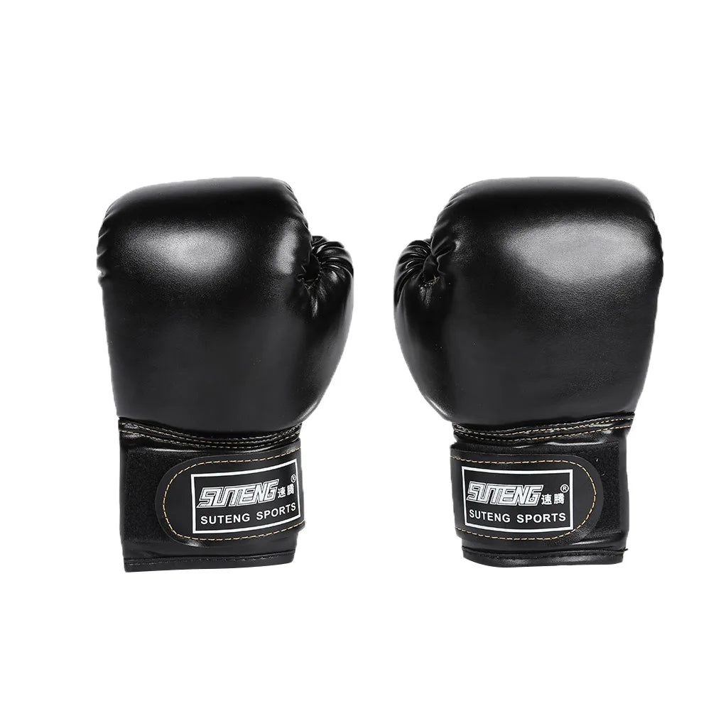 2pcs Boxing Training Fighting Gloves PU Leather Kids Breathable Muay Thai Sparring Punching Karate Kickboxing Professional Glove