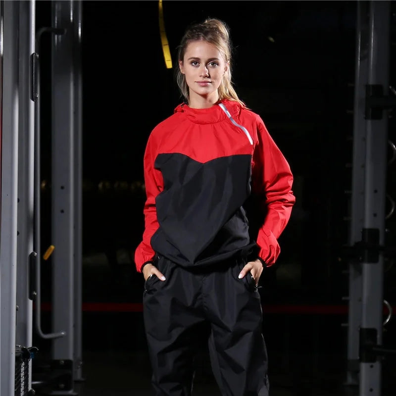 couple sports suit fitness running sweating men and women spring and autumn weight loss training fashion two-piece set