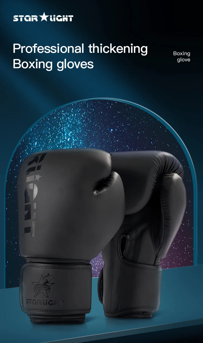 Boxing gloves, professional training sparring, explosion-proof leather, Muay Thai, MMA, Kickboxing, multi-layer sweat absorption