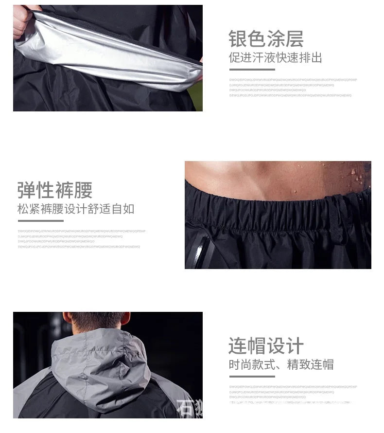 couple sports suit fitness running sweating men and women spring and autumn weight loss training fashion two-piece set