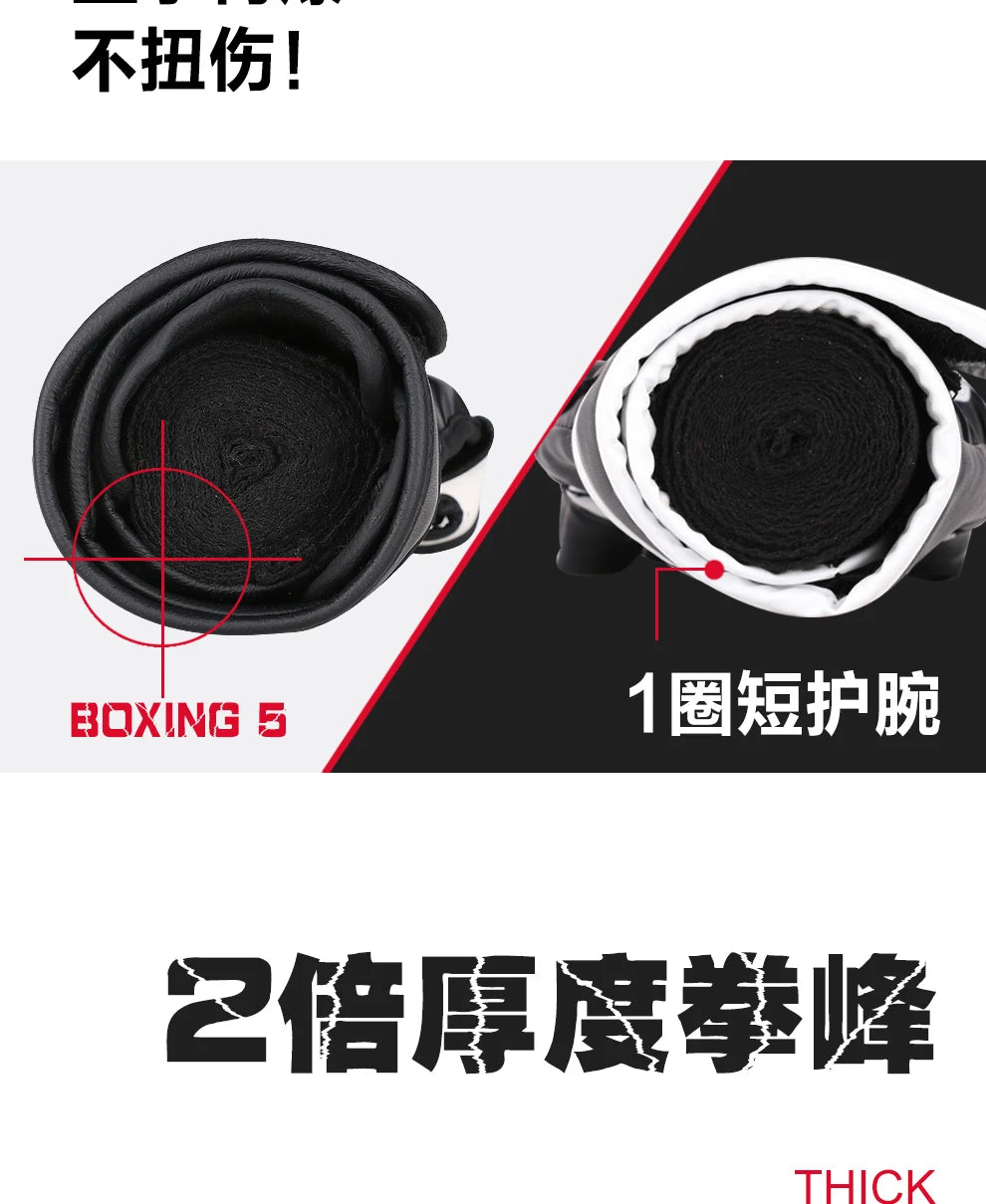 Half Mitts MMA Gloves for Men Women,Fingerless Punching Heavy Bag with More Paddding Gloves for Kickboxing Sparring Muay Thai