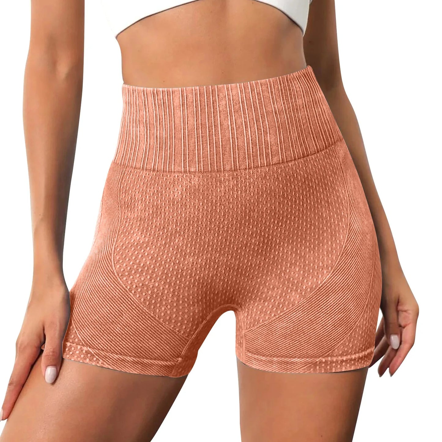 Gym Shorts Woman High Support Fitness Sports Biker Short Workout Scrunch Butt Yoga Seamless Leggings Running Skipping