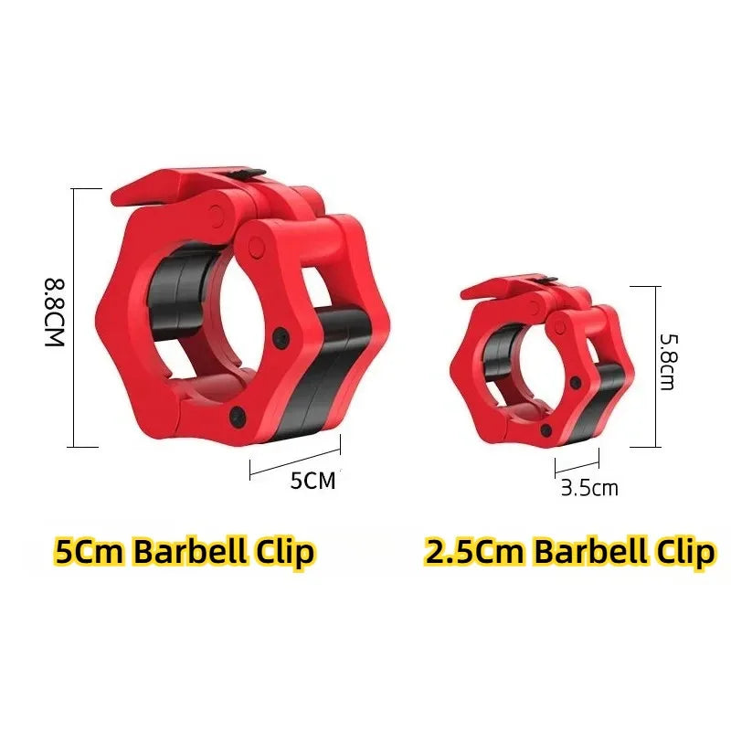 1Pair 50MM Spinlock Collars Barbell Collar Lock Clips Weight Lifting Bar Gym Dumbell Clamp Spring Quick Release Clamps Spin