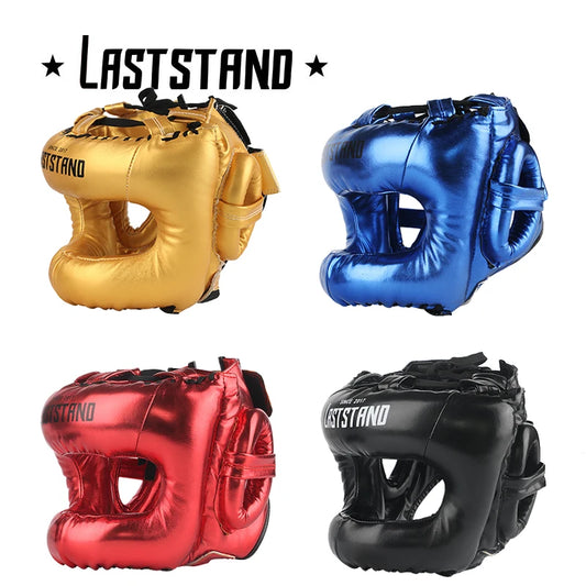 Boxing Helmet Sanda Training Head Protector Guard Boxing Muay Headgear Thai Helmet Kickboxing Head Gear Protective GYM Equipment