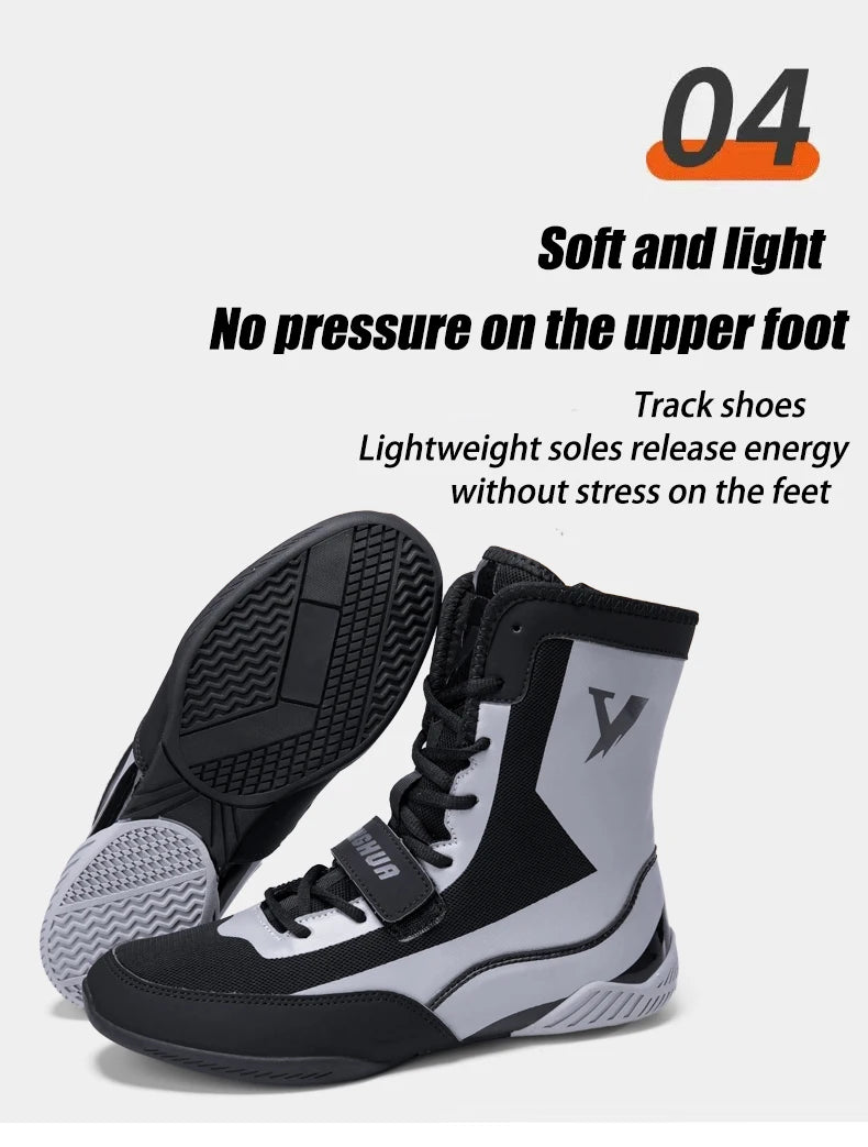 New Pro wrestling and boxing shoes, men's mesh breathable training, flying wrestling boots, lightweight sneakers