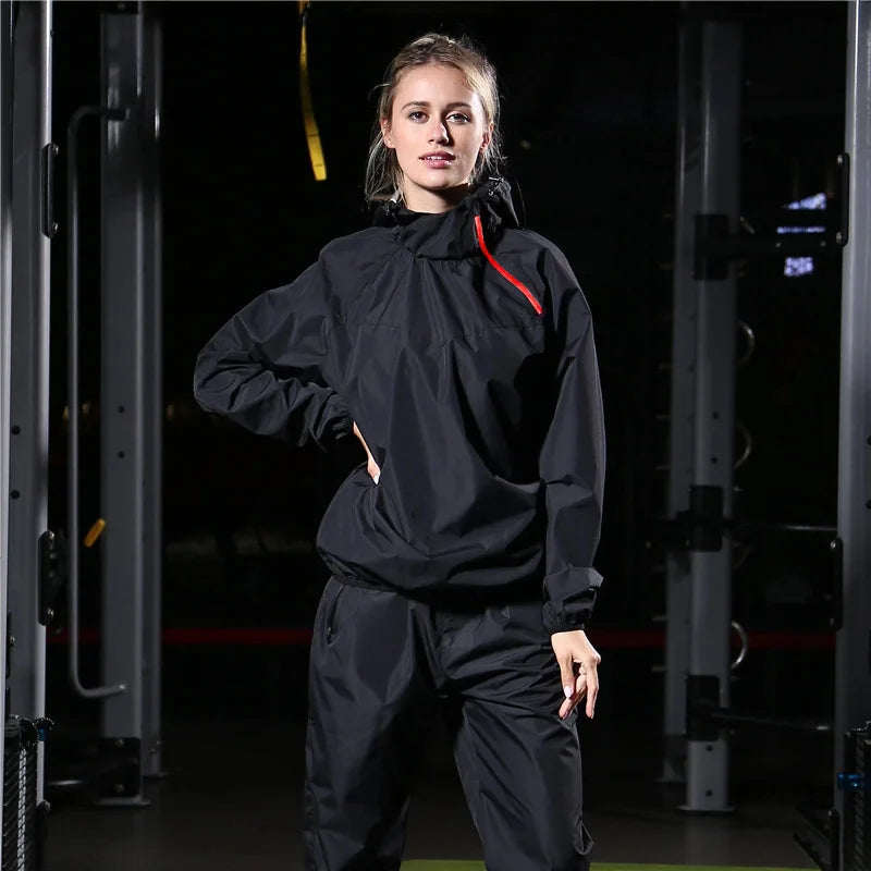 couple sports suit fitness running sweating men and women spring and autumn weight loss training fashion two-piece set