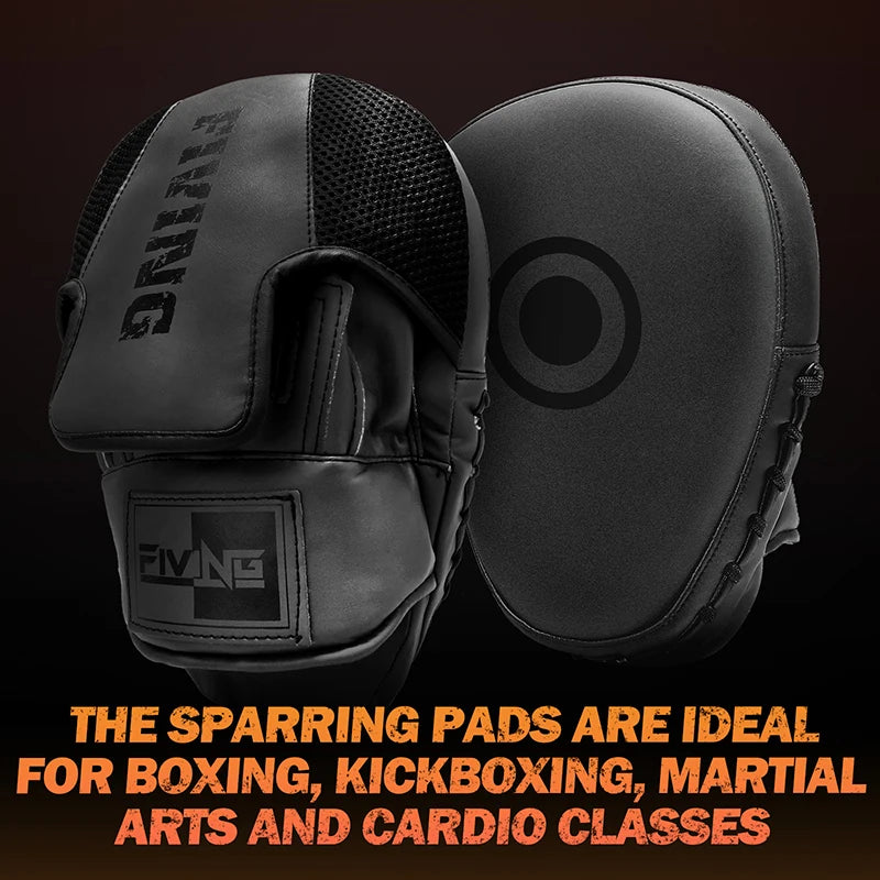 Boxing Pads for Men, Women,& Kids, Leather Focus Mitts for Martial Arts, Boxing Training,Curved Punch Mitts for Karate