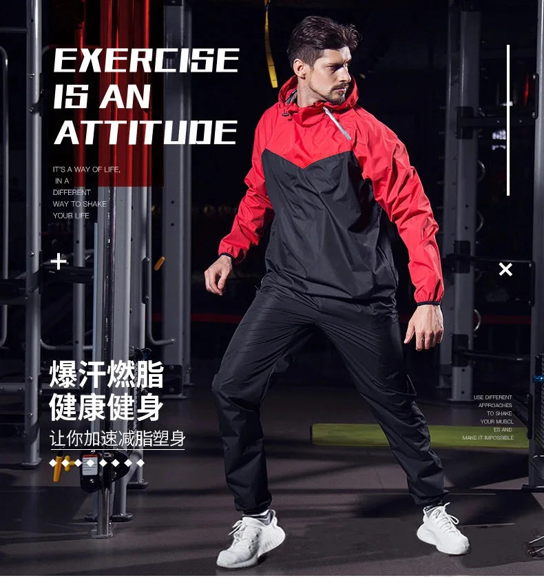 couple sports suit fitness running sweating men and women spring and autumn weight loss training fashion two-piece set