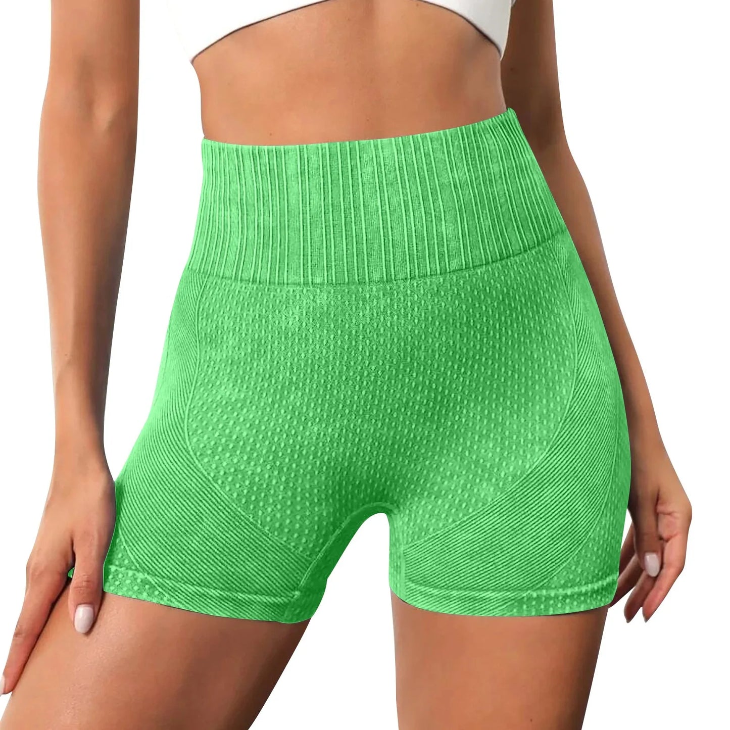 Gym Shorts Woman High Support Fitness Sports Biker Short Workout Scrunch Butt Yoga Seamless Leggings Running Skipping