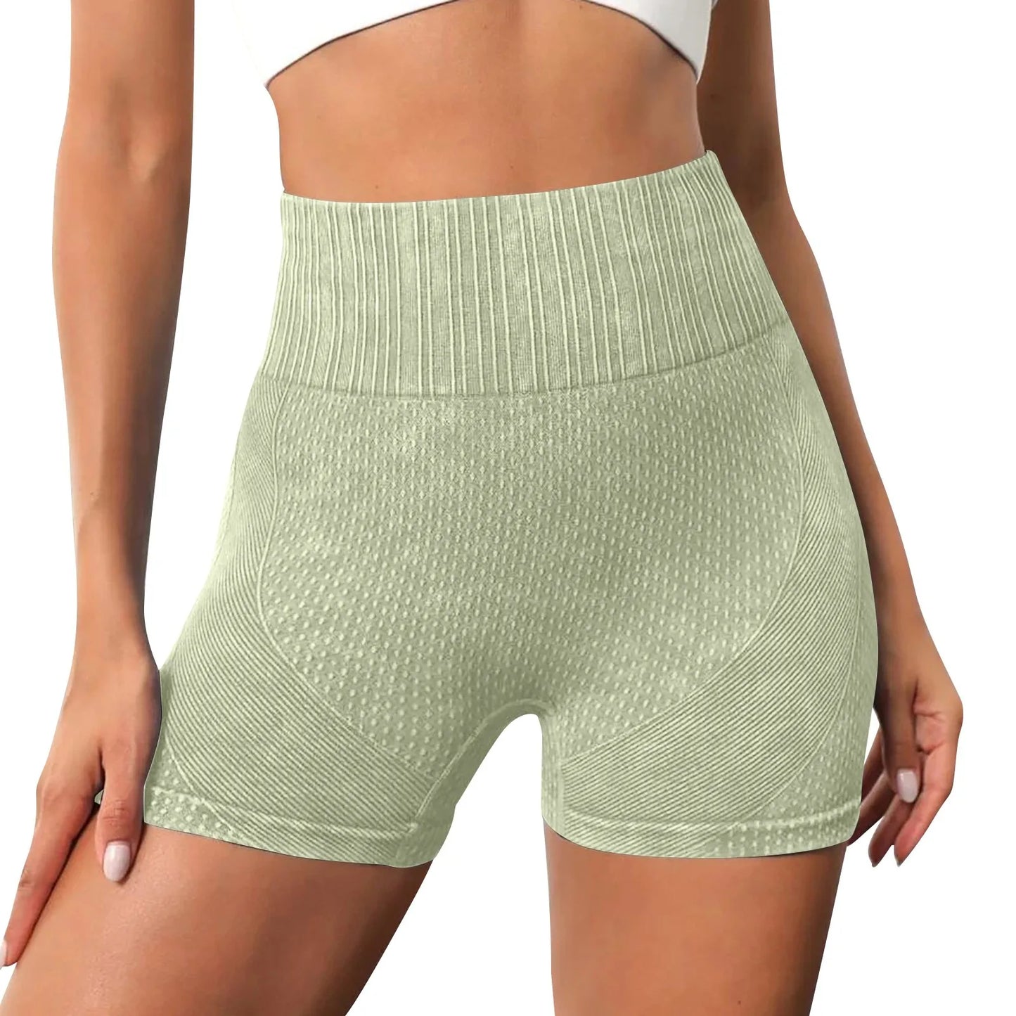 Gym Shorts Woman High Support Fitness Sports Biker Short Workout Scrunch Butt Yoga Seamless Leggings Running Skipping