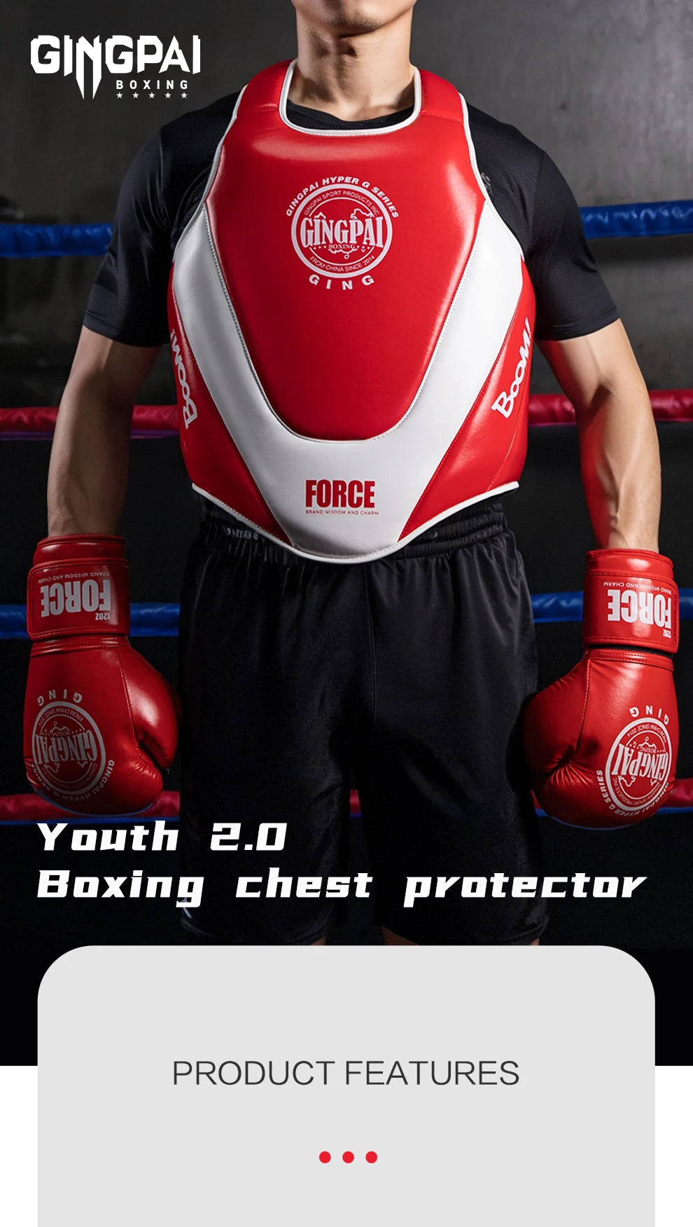 Professional children Sanda chest protector Sanda Muay Thai combat training protective gear youth boxing body protector