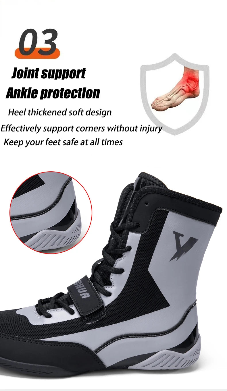 New Pro wrestling and boxing shoes, men's mesh breathable training, flying wrestling boots, lightweight sneakers