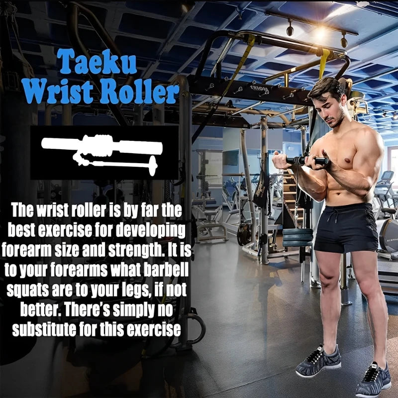 Wrist Forearm Blaster Arm Muscle Strength Trainer Exerciser Roller With Hand Grip Fitness Equipment Home Weight Fighting