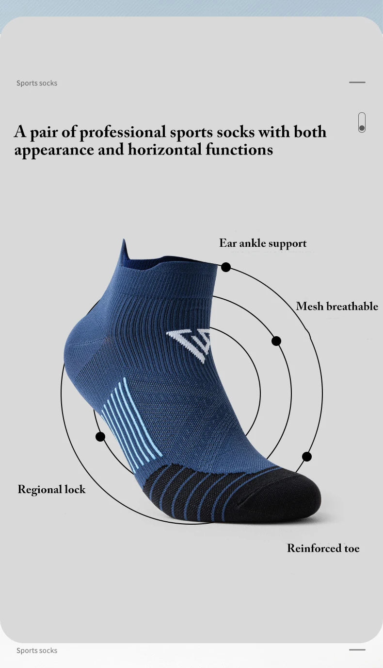 3pairs/Lot Woman Men's Socks Compression Breathable Basketball Sports Cycling Running Towel Socks High Elastic Tube Socks